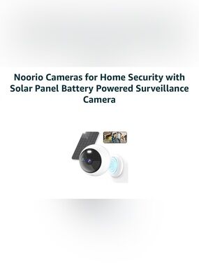 Wireless Solar-Powered Outdoor Security Camera in White and Black